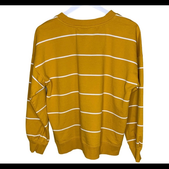 ONLY (Nordstrom) ONLJytte Stripe Sweater Mustard Yellow Size Medium - Picture 5 of 7